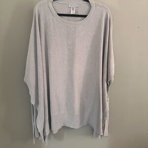 Barefoot Dreams  Cozy Chic Women's poncho - Blue Ice